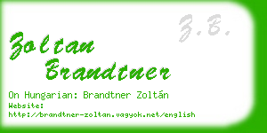 zoltan brandtner business card